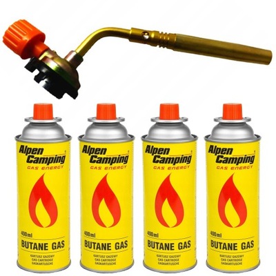 PALNIK GAZOWY LUTOWNICZY 1800C RK 5001T + 4x GAZ KARTUSZ ALPEN CAMPING