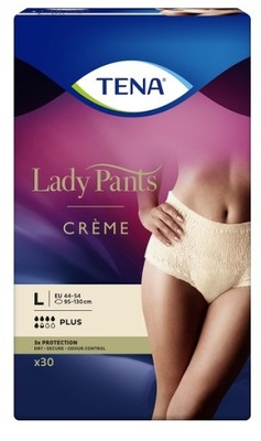 TENA LADY PANTS PLUS CREME Majtki chłonne L 30 szt