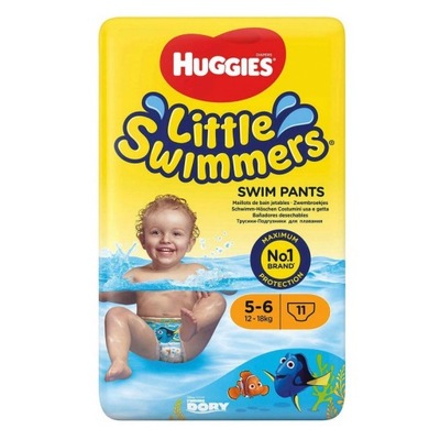 HUGGIES Pieluchy do pływania Little Swimmers 5-6 12-18kg 11szt