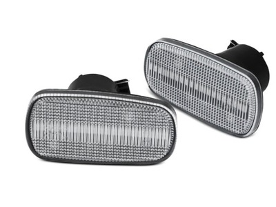 Поворотники бічний toyota land cruiser 120 white led фото №1
