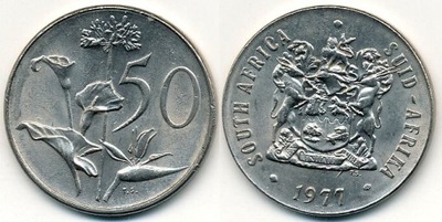 Afryka Południowa 50 Cents - 1977r ... Monety