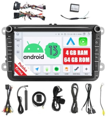 RADIO 2DIN NAWIGACJA ANDROID VW CARAVELLE EOS POLO 5 V 4 GB DSP CARPLAY LTE