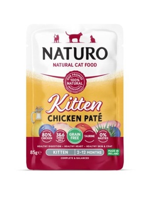 NATURO ADULT CAT GRAIN FREE CHICKEN PATE 85G SASZETKA DLA KOTA