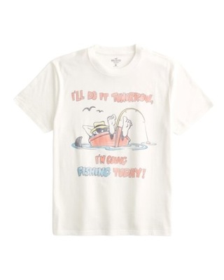 Hollister by Abercrombie - Relaxed Fishing Graphic Tee - XXL -