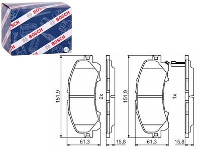 PADS BRAKE FRONT INFINITI Q50 Q60 QX50 II NISSAN X-TRAIL III  