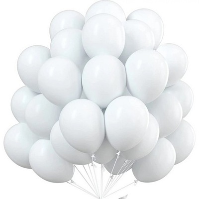 Balony Pastelowe Białe 23cm 100 sztuk Bel