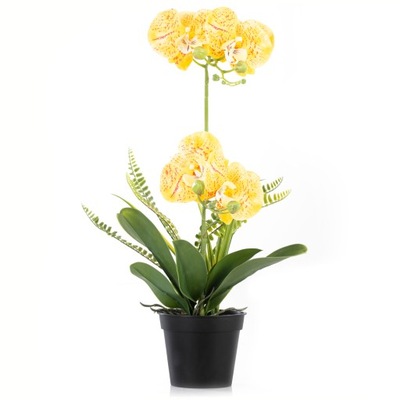 Sztuczny Storczyk ozdoba orchidea Żółta 60cm