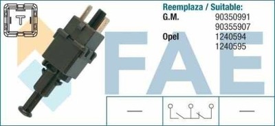 CONMUTADOR DE LUZ LUZ DE FRENADO OPEL  