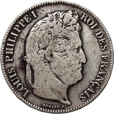 Francja, Ludwik Filip I, 5 franków 1834 D