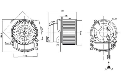 NISSENS VENTILADOR SOPLADORES RENAULT MEGANE IV 1.2-1.8 11.15-  