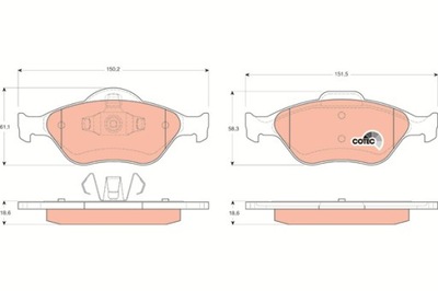 ZAPATAS DE FRENADO FORD FUSION/FIESTA GDB1419/TRW  