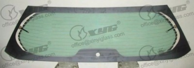 Скло задня renault scenic ii 2003- темно-зелений з отвір, стала фото №1