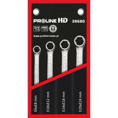 PROLINE HD КОМПЛЕКТ КЛЮЧЕЙ В ПОЛЬШЕ OCZKOWYCH TORX E6-E24 - 4 ШТУКИ