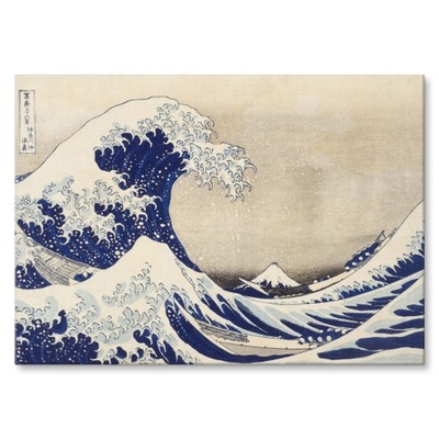 Plakat metalowy Great Wave Hokusai Prezent L