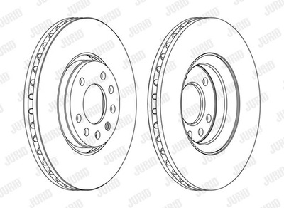 DISCOS DE FRENADO PARTE DELANTERA JURID 562385JC-1 562385JC1  