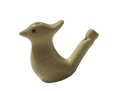 Gwizdek ptaszek ceramiczny żółty