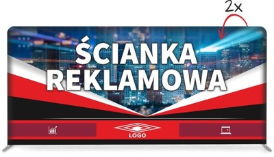 Ścianka Reklamowa Tekstylna 500x225 Nadruk Projekt