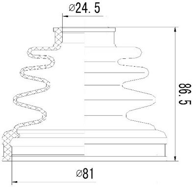 Защита шарнир наружного npz-ft-008 фото №1