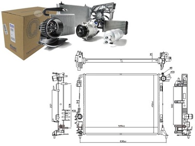 Радиатор двигателя wody renault grand scenic iv megane iv scenic iv фото №1