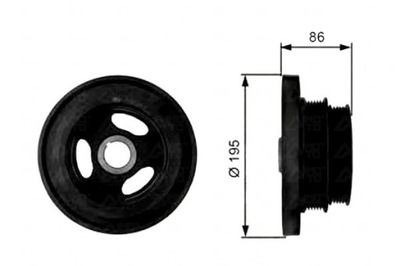 КОЛЕСО ШКІВ ВАЛУ КОЛІНЧАТОГО BMW 3 (E36) 3 (E46) 5 (