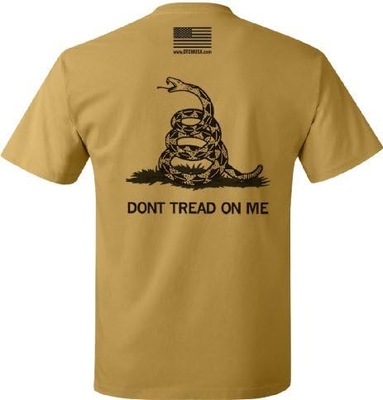 Black Gadsden Don't Tread On Me T- Shirt