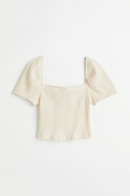 krótki top w prążek H&M 36 S N42