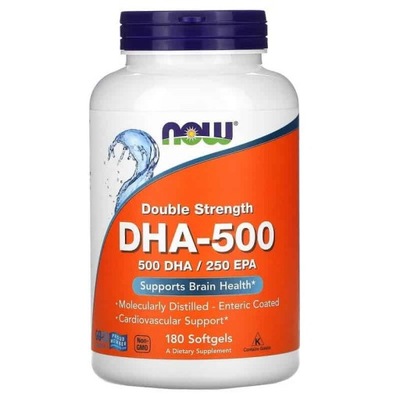 NOW FOODS DHA-500 DHA 500 EPA 25 180Kaps