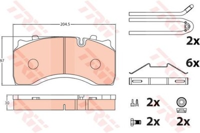 КОЛОДКИ HAM. DAF P./T. LF 55 01- GDB5084