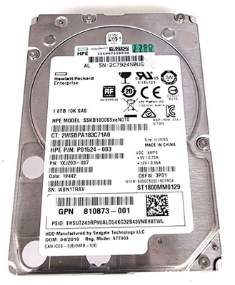 HPE SEAGATE 1.8TB SAS ST1800MM0129 10K 12G 2,5