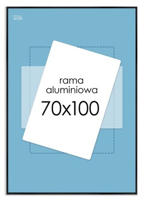 Ramka na zdjęcia 70x100 cm Czarna aluminiowa B1