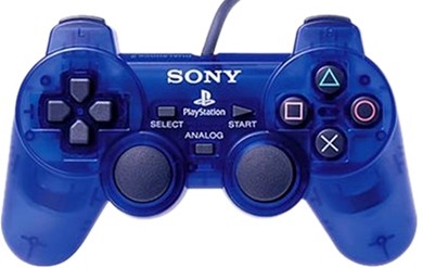 Oryginalny Pad PS2 Playstation 2 Sony Dualshock 2 Clear Blue Niebieski BDB