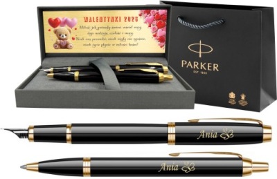 PARKER PIÓRO DŁUGOPIS IM Z GRAWEREM TABLICZKĄ NA PREZENT WALENTYNKI