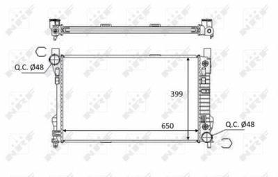 NRF 58390 CHLODNICA, SISTEMA DE REFRIGERACIÓN DEL MOTOR  