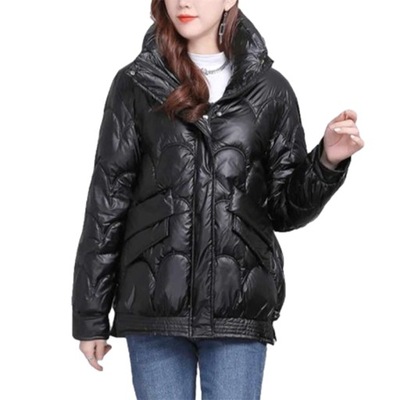 Damska puchowa kurtka z kapturem