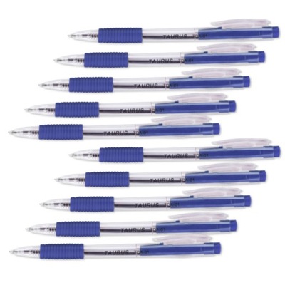 Długopis Zestaw 10 szt Niebieski Automatyczny