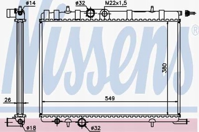 A86EAE NISSENS РАДІАТОР ДВИГУНА (Z ELEMENTAMI MONTAŻOWYMI FIRST FIT) PASUJ