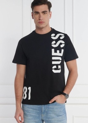 Koszulka T-shirt męski Guess czarna r. L