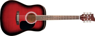 Jay Turser JJ45 FRSB gitara akustyczna czerwona