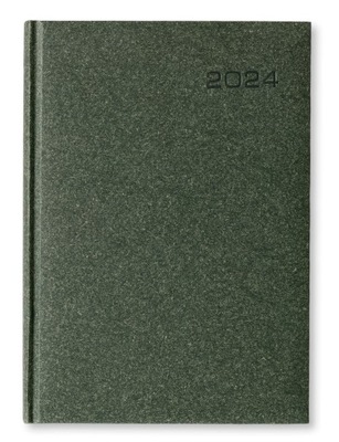 Kalendarz książkowy 2024 A5 2024 zielony BERGO tygodniowy