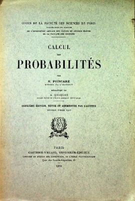 Calcul des probabilites 1912 r.