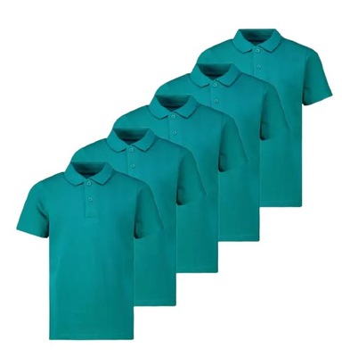TU t-shirt polo 116 koszulka z kołnierzykiem UNISEX bluzka polówka JADE