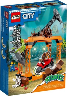 LEGO 60342 CITY Wyzwanie kaskaderskie: atak rekina