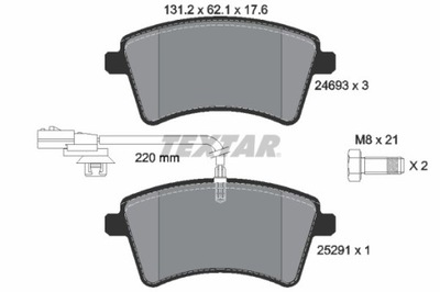 КОЛОДКИ ТОРМОЗНЫЕ RENAULT ПЕРЕД KANGOO 08- Z ДАТЧИКОМ 2469306