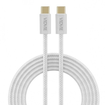 VIDVIE KABEL TYPE C/TYPE C 2M BIAŁY