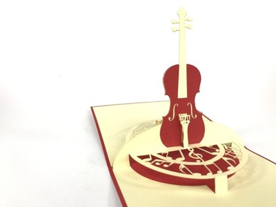 Kartki Okolicznościowe Kartka 3D Muzyka Instrumenty muzyczne Skrzypce