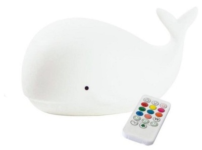 Wieloryb lampka silikonowa biała