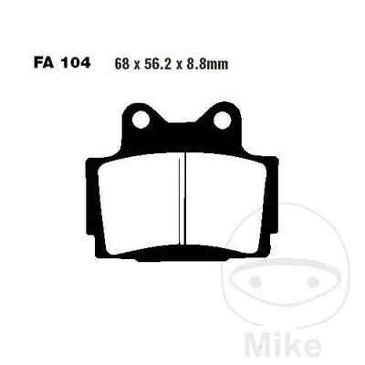 КОЛОДКИ ТОРМОЗНЫЕ ПЕРЕДНЯЯ / ЗАДНЕЕ EBC FA104