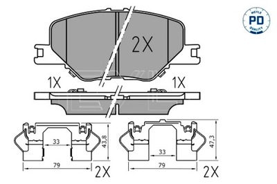 MEYLE ZAPATAS DE FRENADO PARTE DELANTERA Z ALMOHADA WYTLUMIAJACA OPEL INSIGNIA B  