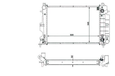 NRF RADUADOR DEL MOTOR SAAB 900 II 9-3 2.0-2.5 07.9  