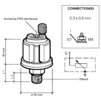 Vdo druckgeber 0-25 bar - m14 фото №1
